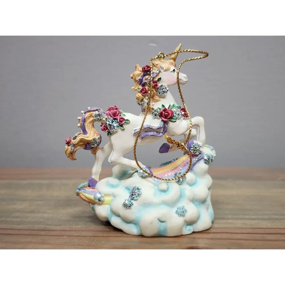 BELIEVE Unicorn Ornament San Francisco Music Box Marjorie Sarnat Not Playing